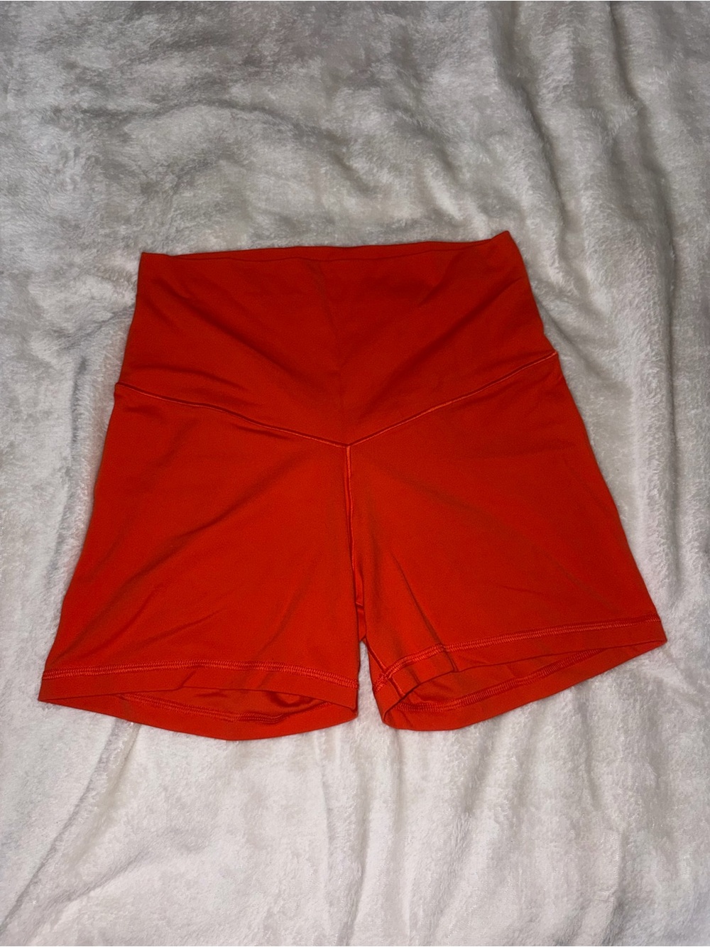 aerie High-Rise Orange Athletic Bike Shorts
